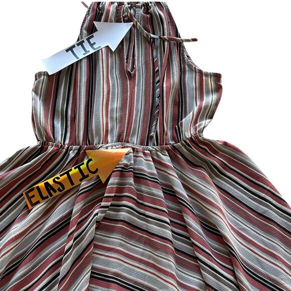 Soprano Dress Womens Size Small Halter Asymmetrical Frilly Summer Beachy Cruise - Picture 4 of 8